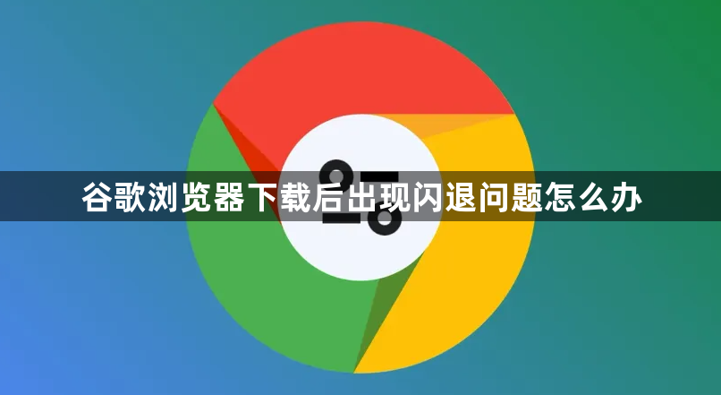 谷歌浏览器下载后出现闪退问题怎么办1