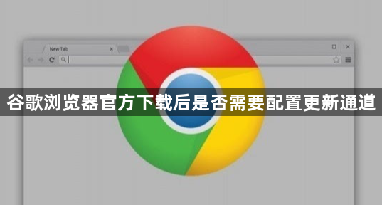 谷歌浏览器官方下载后是否需要配置更新通道1