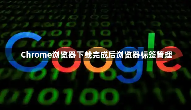 Chrome浏览器下载完成后浏览器标签管理1
