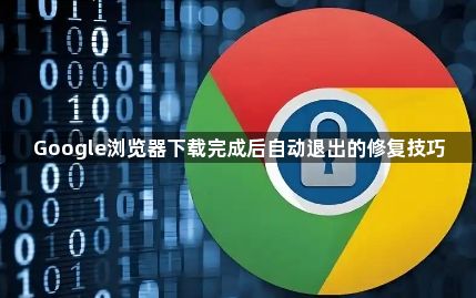 Google浏览器下载完成后自动退出的修复技巧1
