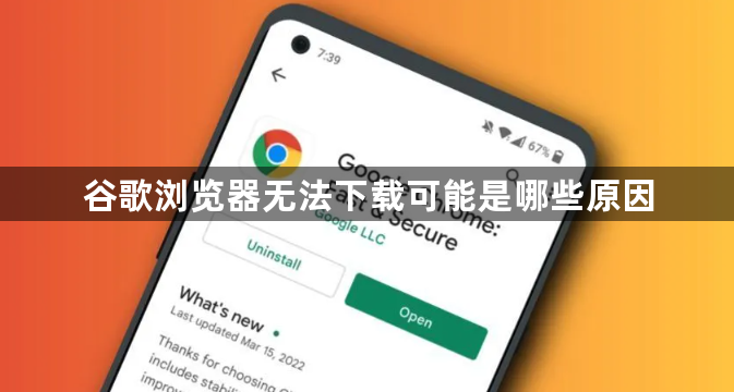 谷歌浏览器无法下载可能是哪些原因1