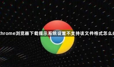 chrome浏览器下载提示系统设置不支持该文件格式怎么办1