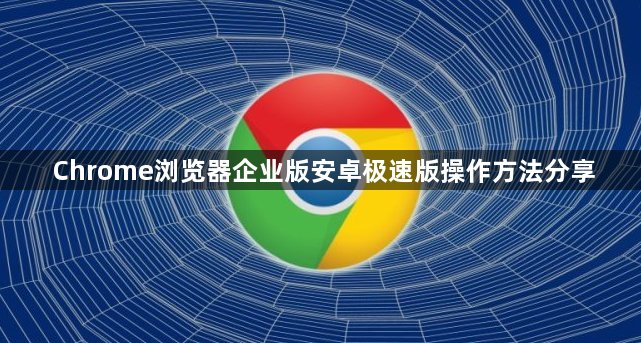 Chrome浏览器企业版安卓极速版操作方法分享1