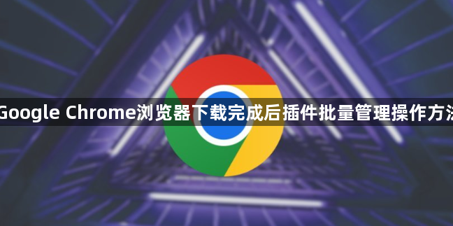 Google Chrome浏览器下载完成后插件批量管理操作方法1