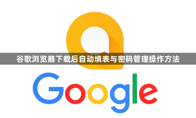 谷歌浏览器下载后自动填表与密码管理操作方法1