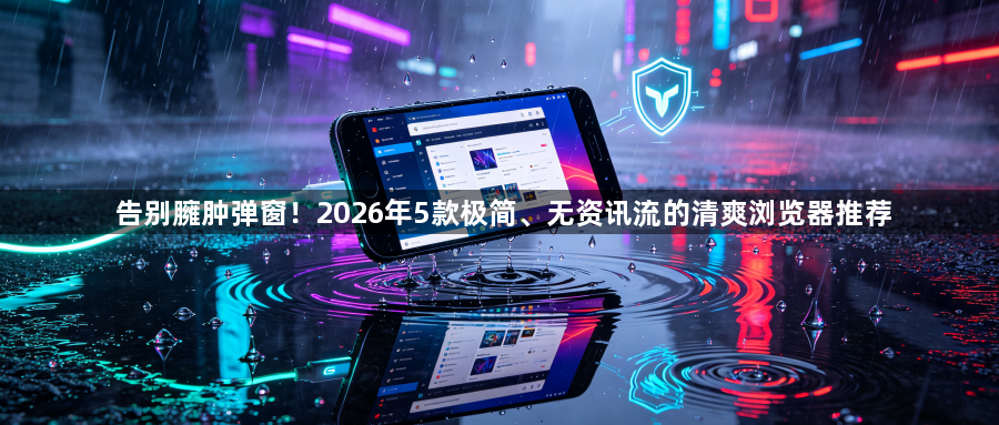 告别臃肿弹窗！2026年5款极简、无资讯流的清爽浏览器推荐1
