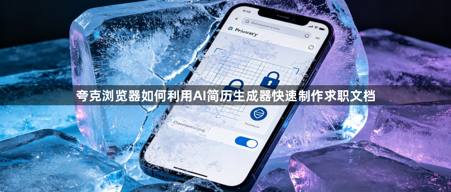 夸克浏览器如何利用AI简历生成器快速制作求职文档1