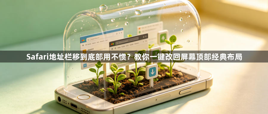 Safari地址栏移到底部用不惯？教你一键改回屏幕顶部经典布局1
