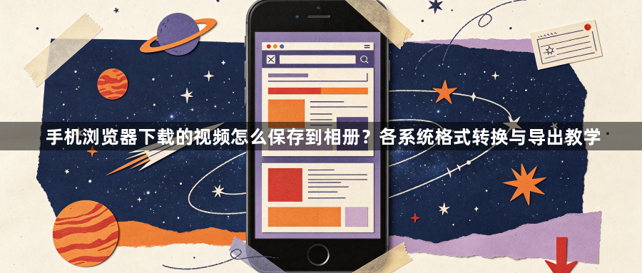 手机浏览器下载的视频怎么保存到相册？各系统格式转换与导出教学1