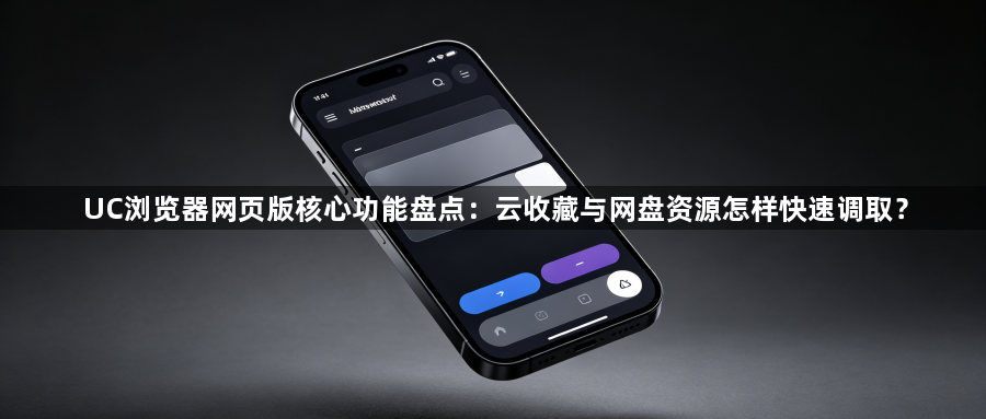 UC浏览器网页版核心功能盘点：云收藏与网盘资源怎样快速调取？1