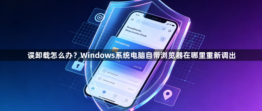 误卸载怎么办？Windows系统电脑自带浏览器在哪里重新调出1