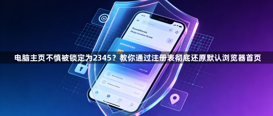 电脑主页不慎被锁定为2345？教你通过注册表彻底还原默认浏览器首页1