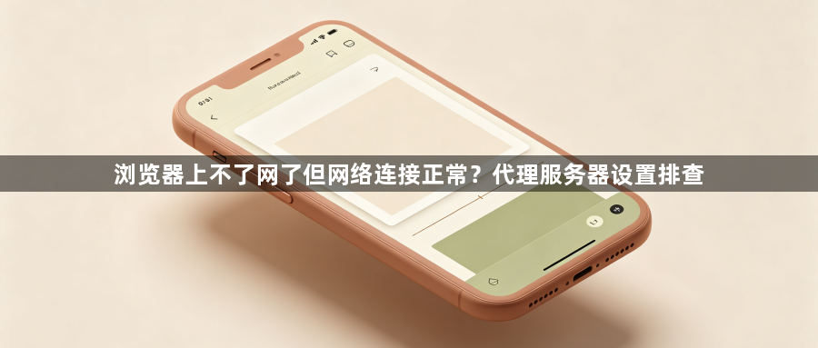浏览器上不了网了但网络连接正常？代理服务器设置排查1