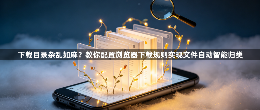 下载目录杂乱如麻？教你配置浏览器下载规则实现文件自动智能归类1