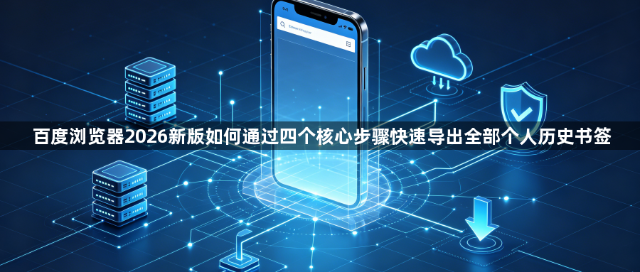 百度浏览器2026新版如何通过四个核心步骤快速导出全部个人历史书签1