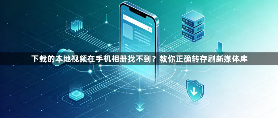 下载的本地视频在手机相册找不到？教你正确转存刷新媒体库1